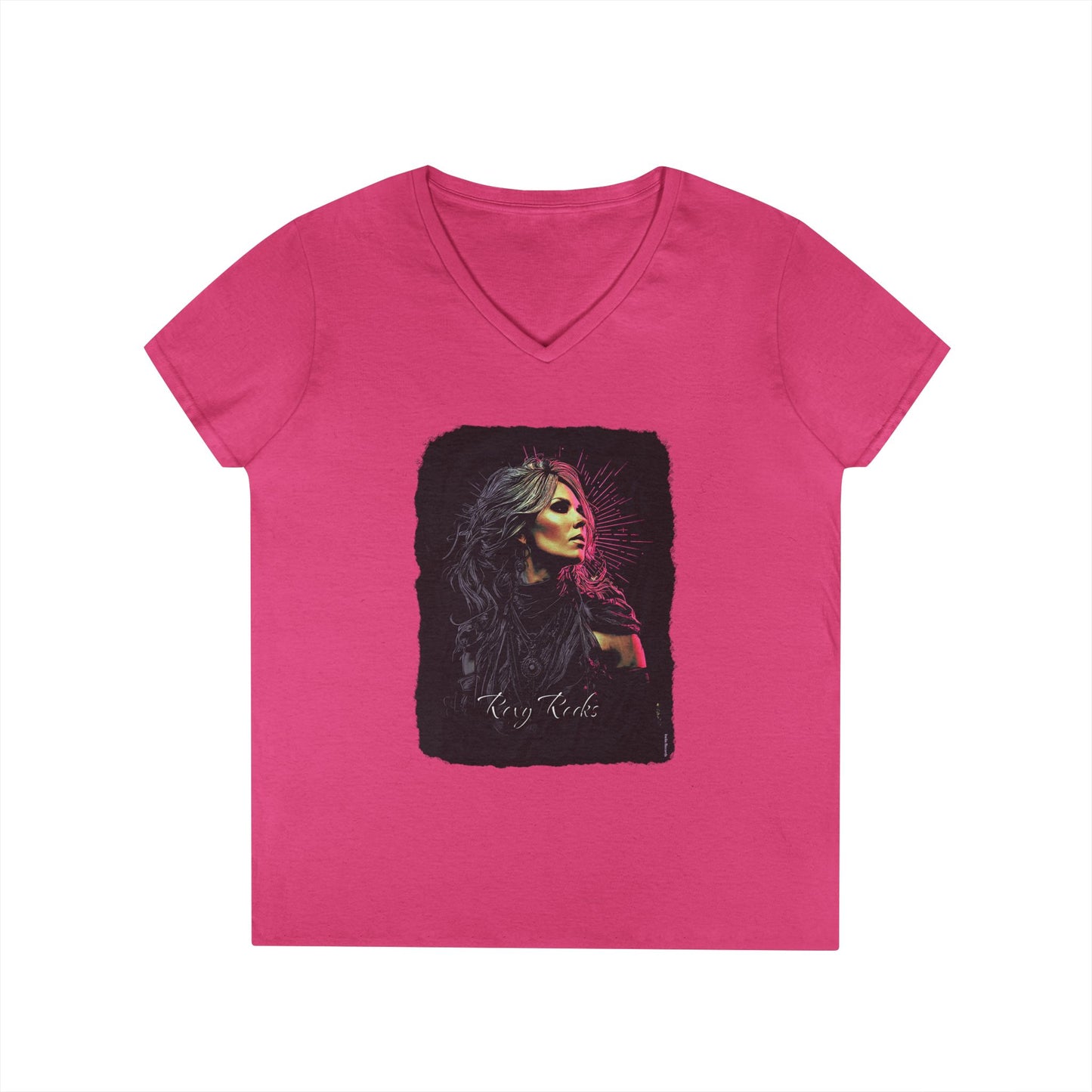 Roxy Vale Ladies' V-Neck 100% Cotton T-Shirt