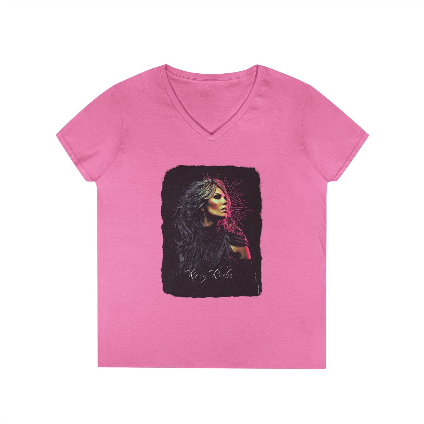 Roxy Vale Ladies' V-Neck 100% Cotton T-Shirt